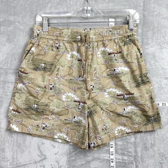 Peanuts x Reyn Spooner Snoopy Surf Shorts L Aloha Hawaii Print Uniqlo Collab - Picture 1 of 10